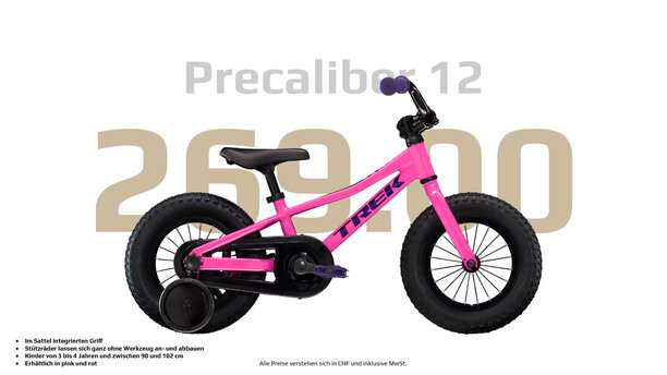 Kindervelo, pink, 12 Zoll
